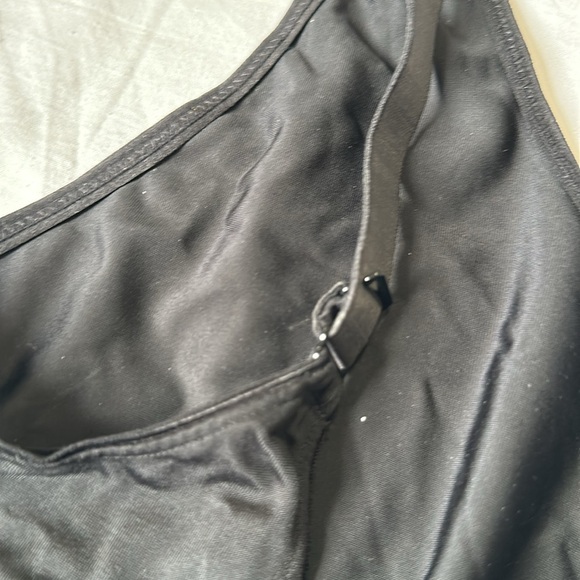 SPANX shaping open bust mid thigh bodysuit with adjustable straps Black 3X - Picture 5 of 8